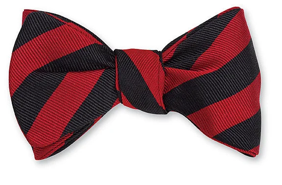 Black and Red Striped Bow Tie - B626