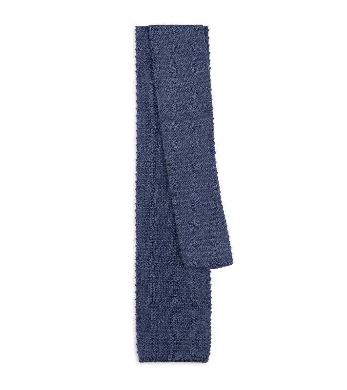 Bigi Wool Knit Tie: Blue