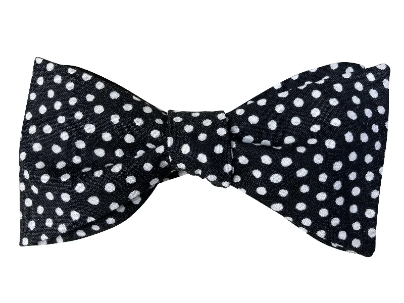 Black & White Polka Dot Bow Tie