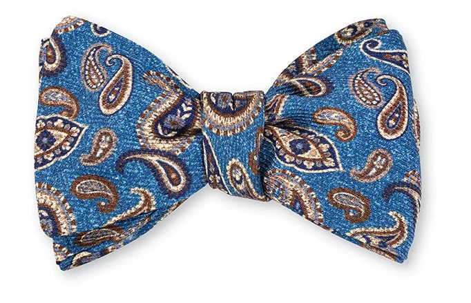 Blue Boone Paisley Bow Tie - B5335