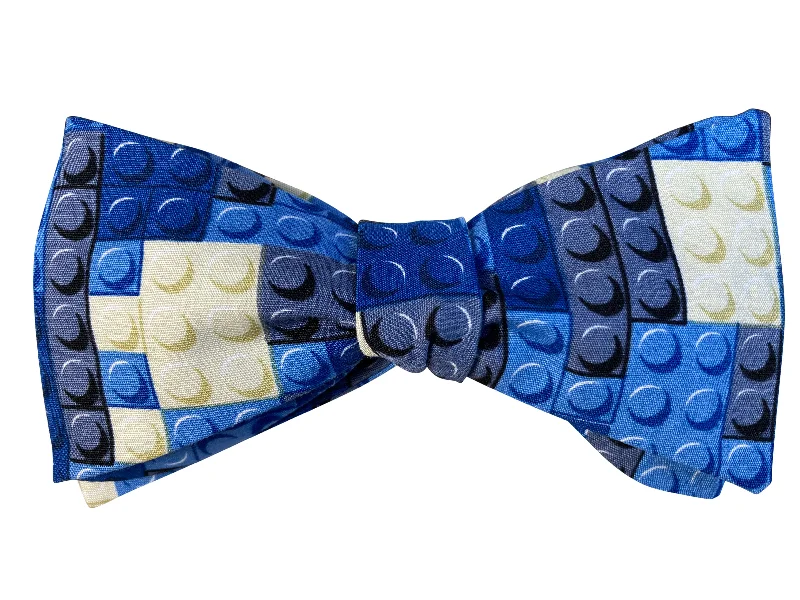 Blue Building Blocks Bow Tie