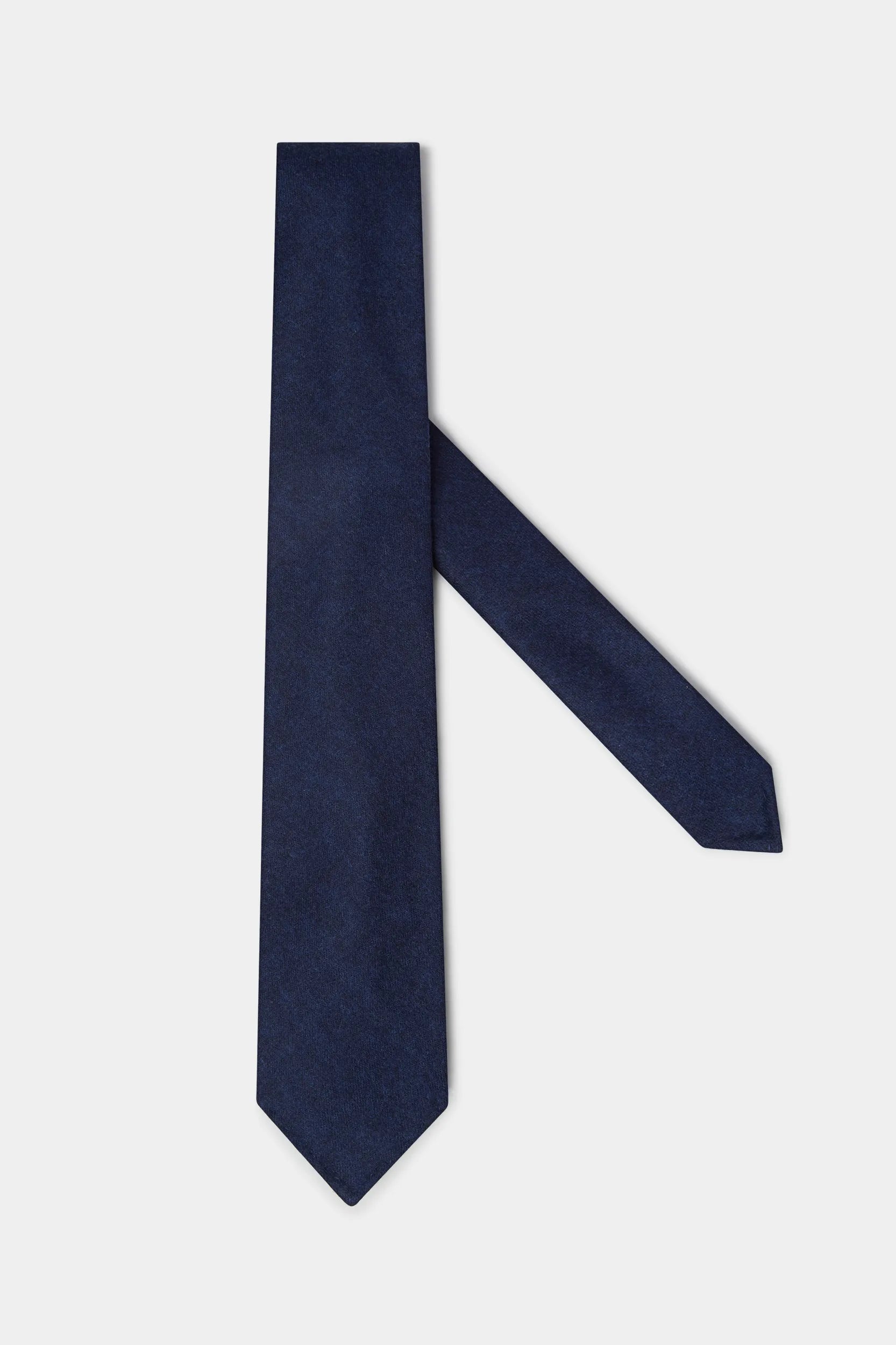 Blue flannel tie - Hand Made In Italy