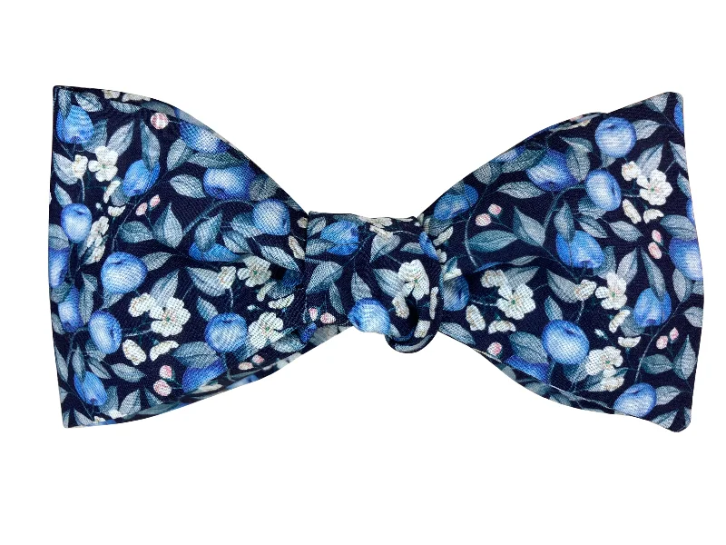 Blue Fruit Orchard Bow Tie