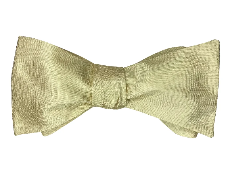 Buttermilk Yellow Silk Bow Tie