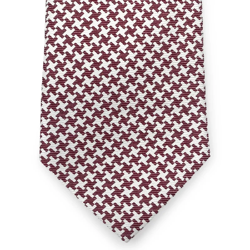 Gatsby Houndstooth: Tie - Crimson