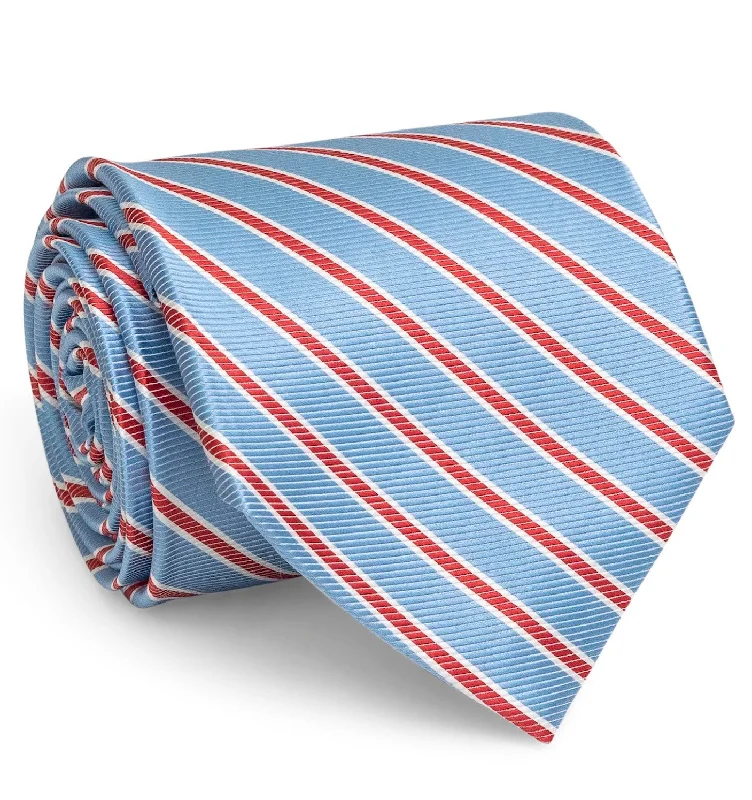 Whitman: Tie - Light Blue/Red