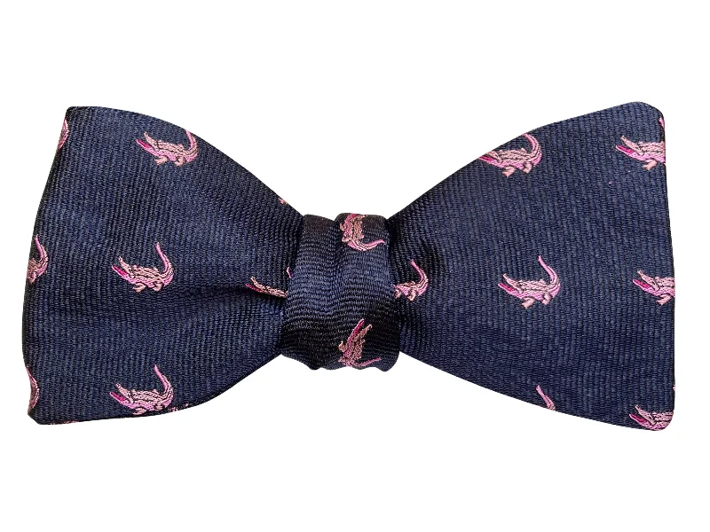 Crocodile Jacquard Silk Bow Tie