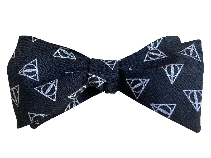 Deathly Hallows Black & Silver Bow Tie