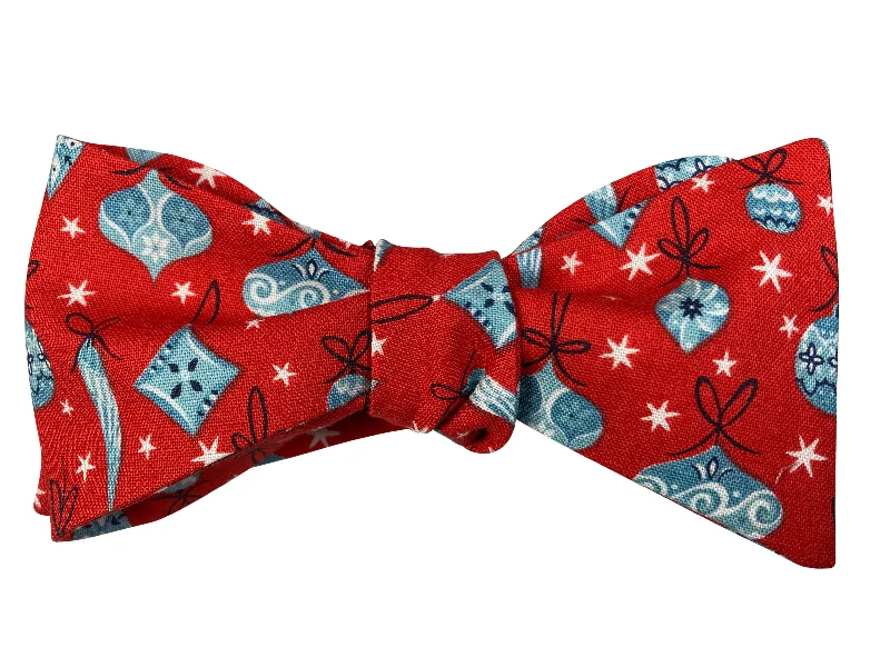 Funky Red Christmas Baubles Bow Tie