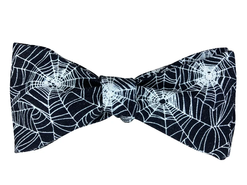 Glow in the Dark Spiderweb Bow Tie