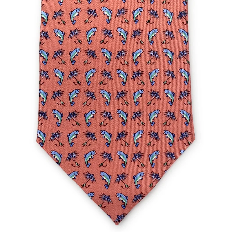 Gone Fishin': Tie - Coral