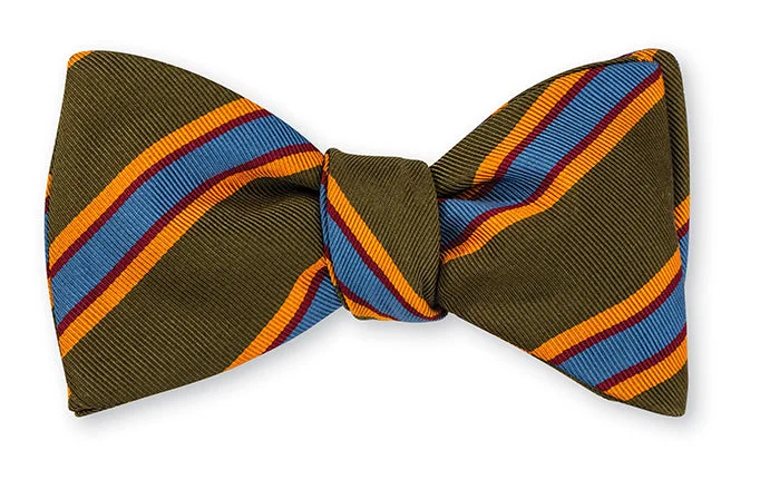 Green Vista Stripes Bow Tie - B5320