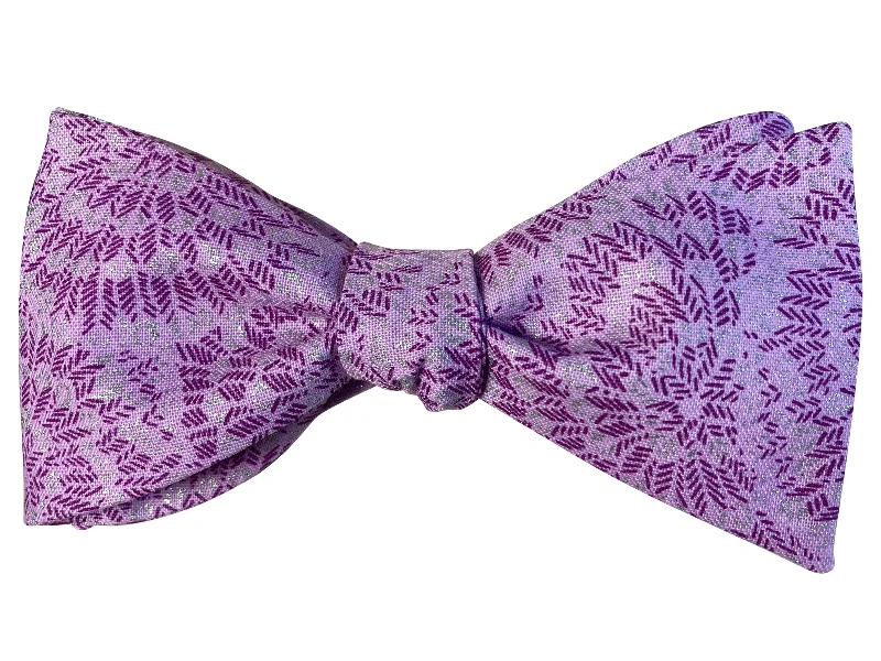 Lilac & Silver Bow Tie