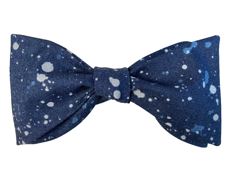 Navy Blue Galaxy Bow Tie