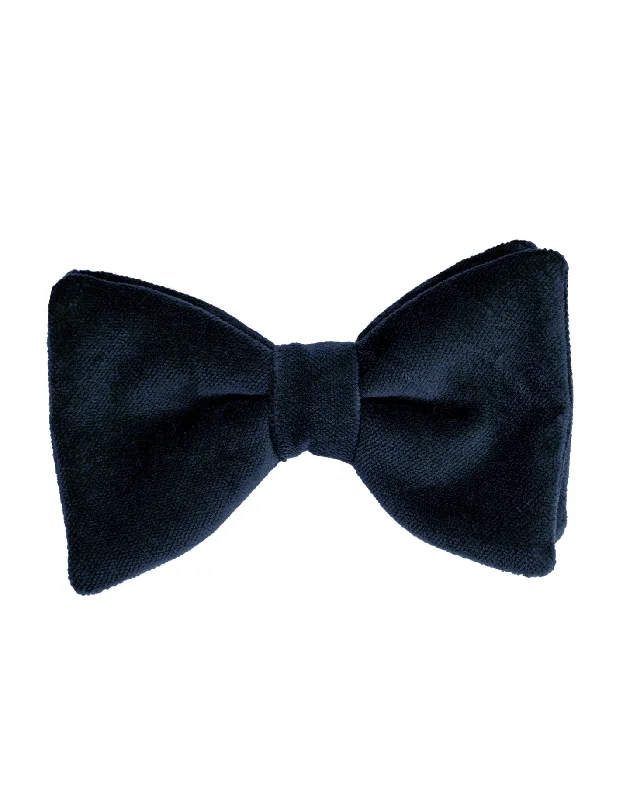 Navy Velvet Bow Tie