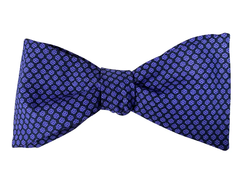 Purple & Black Lotus Bow Tie