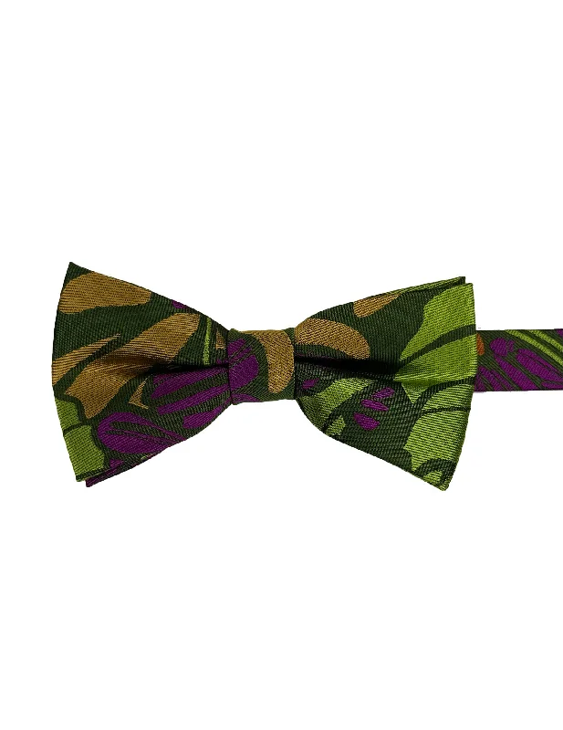 Purple & Green Garden Bow Tie