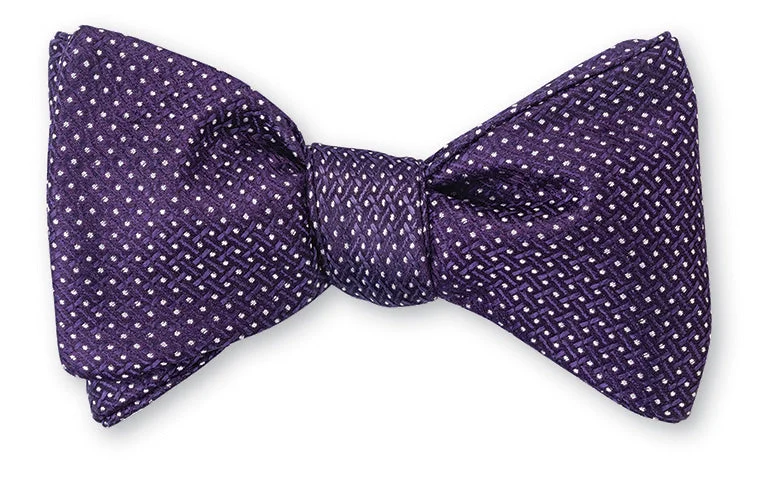 Purple Runnymede Pin Dots Bow Tie - B4950