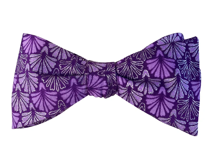 Purple & Silver Bow Tie