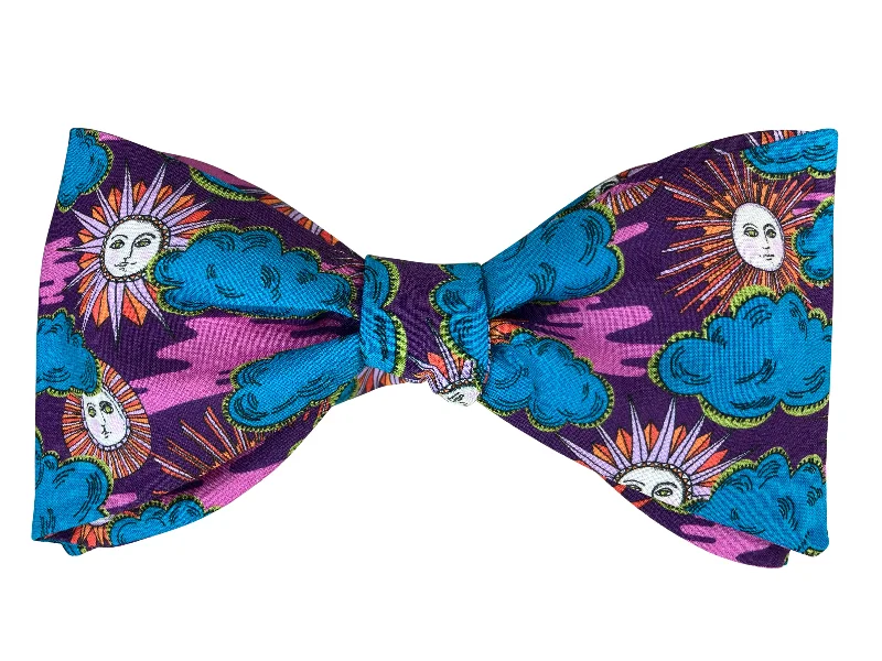 Purple Sun King Bow Tie