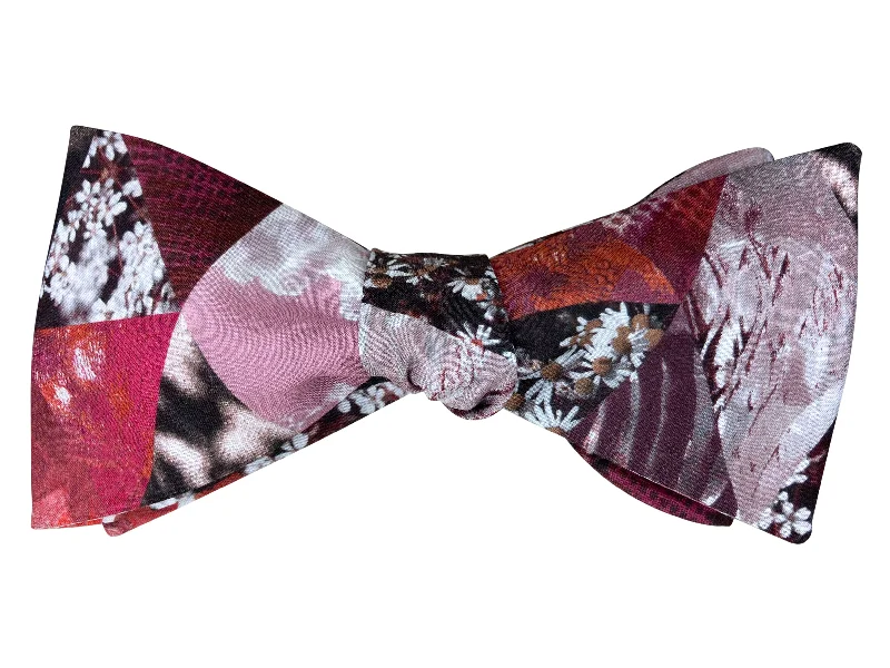 Red Abstract Nature Bow Tie