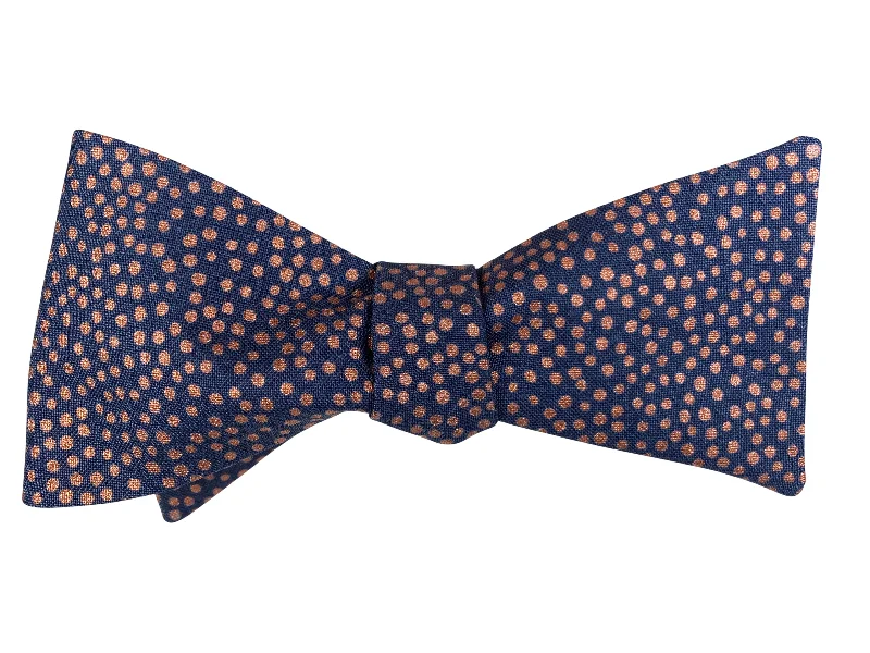 Rose Gold Polka Dot Bow Tie