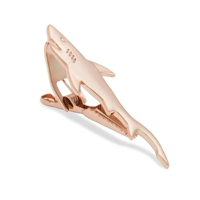 Rose Gold Shark Tie Bar