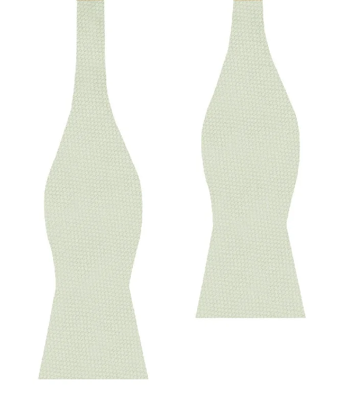 Sage Green Basket Weave Self Bow Tie