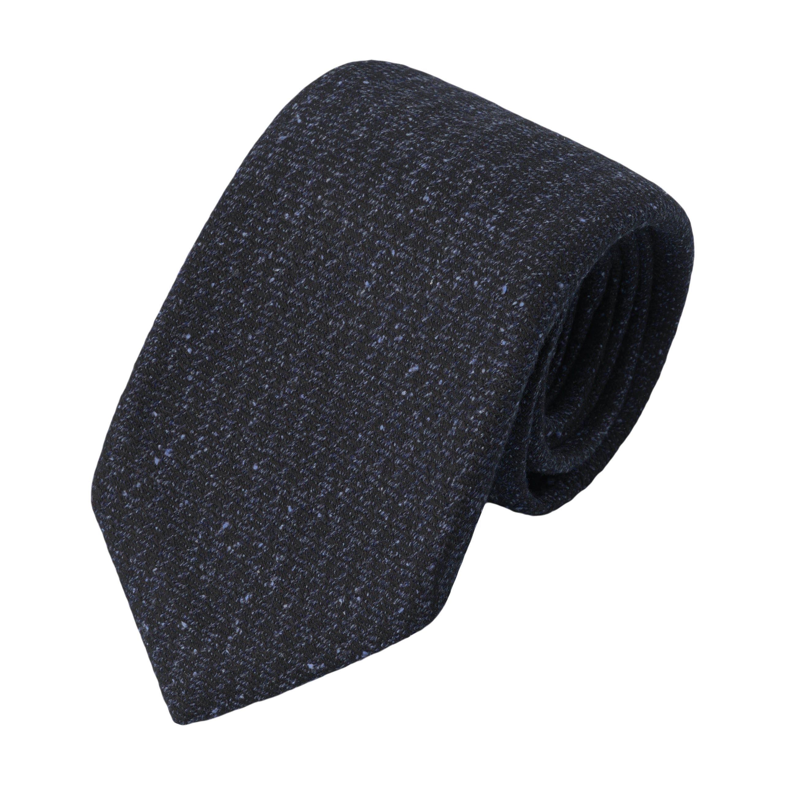 Woven Wool Tie in Blue Pattern