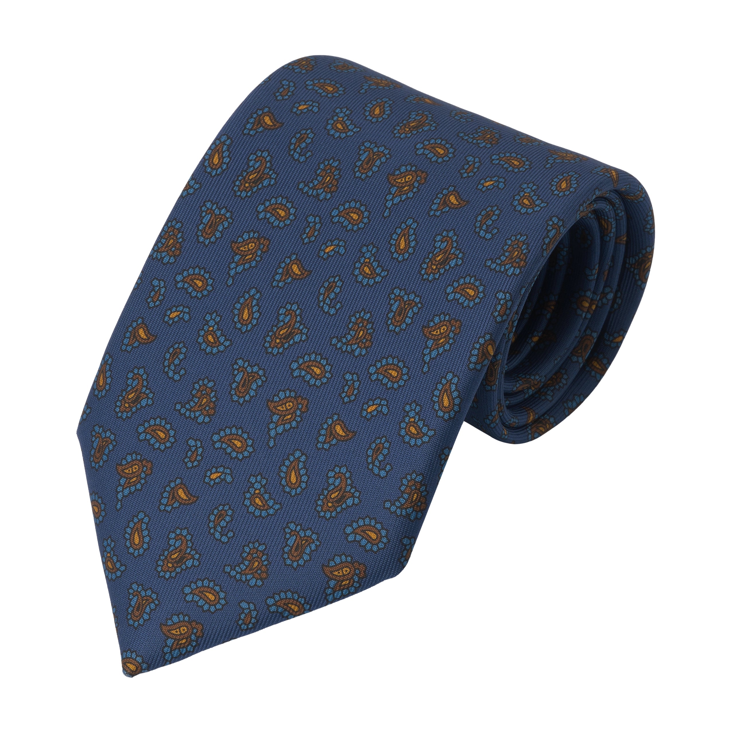 Paisley Silk Tie in Royal Blue