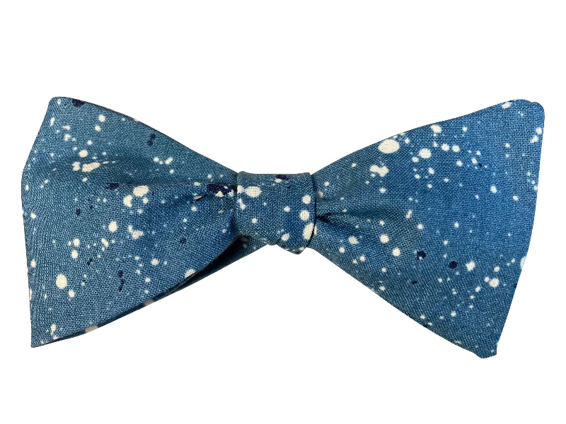 Stone Blue Galaxy Bow Tie