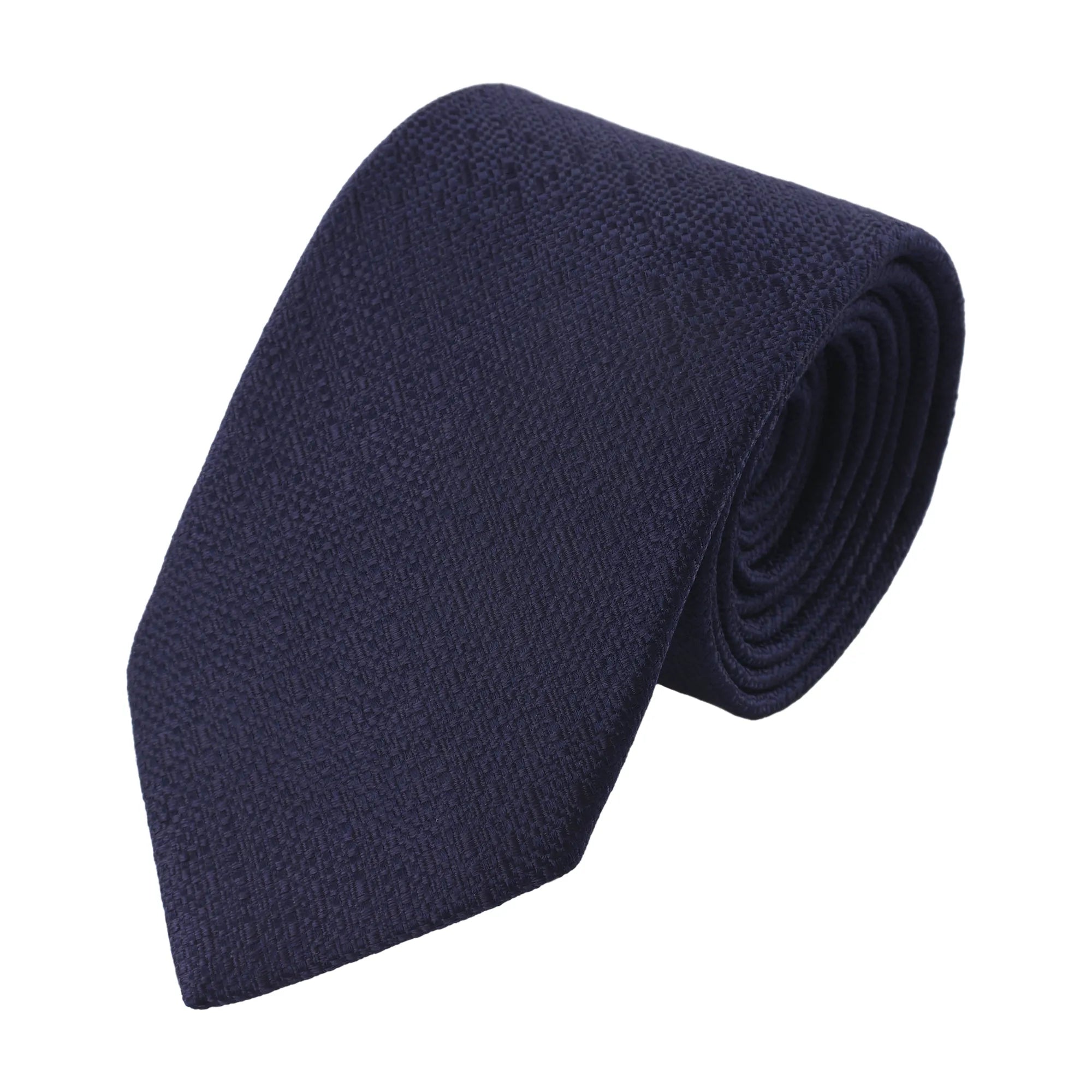 Woven Silk Tie in Navy Blue