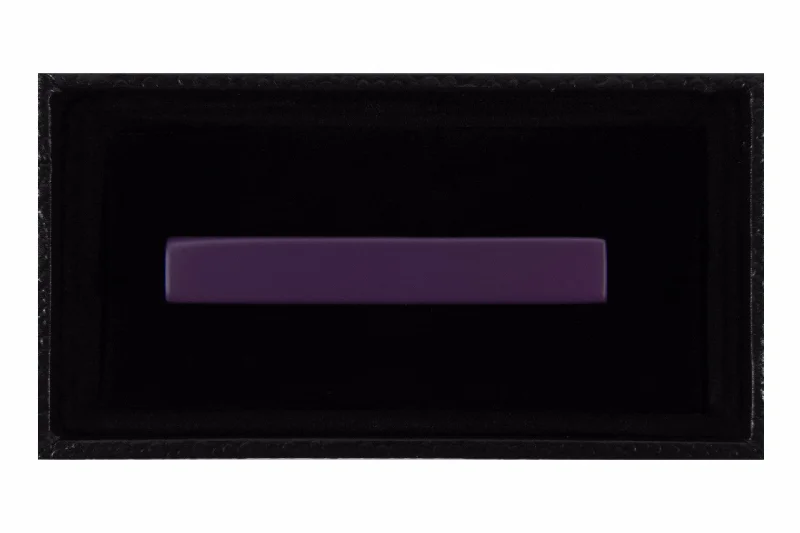 Solid Matte Dark Purple Tie Clip