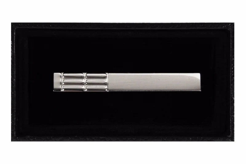 Silver Six Keys Tie Clip