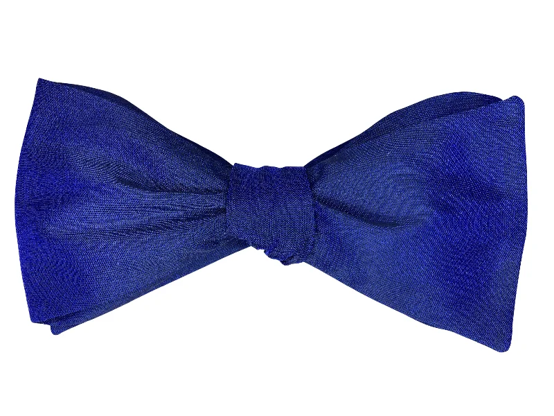 Vivid Blue Silk Bow Tie