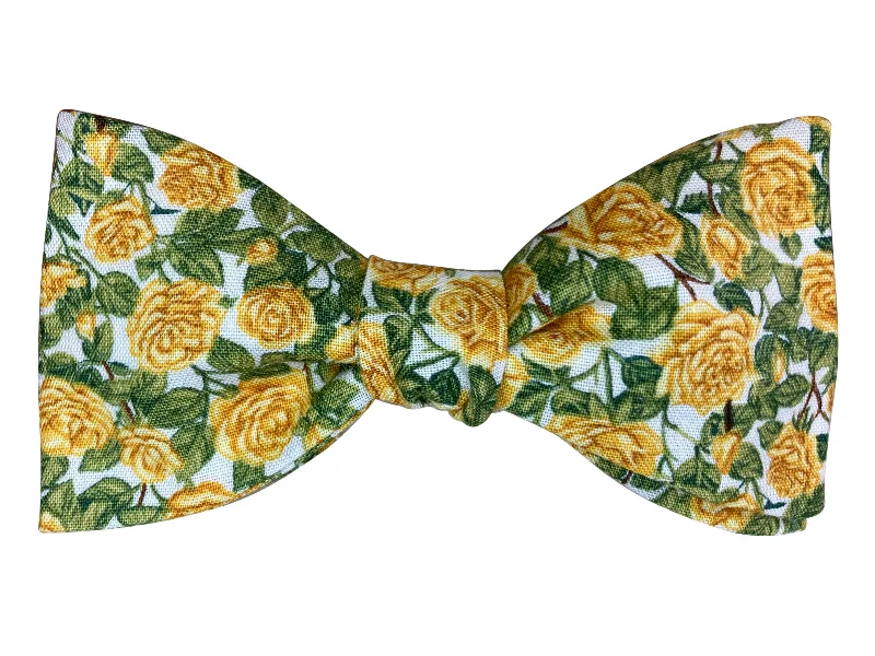 Yellow Roses Bow Tie