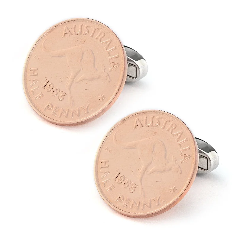 Australian Half Penny Coin Cufflinks