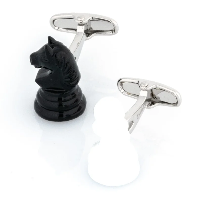 Black and White Chess Cufflinks