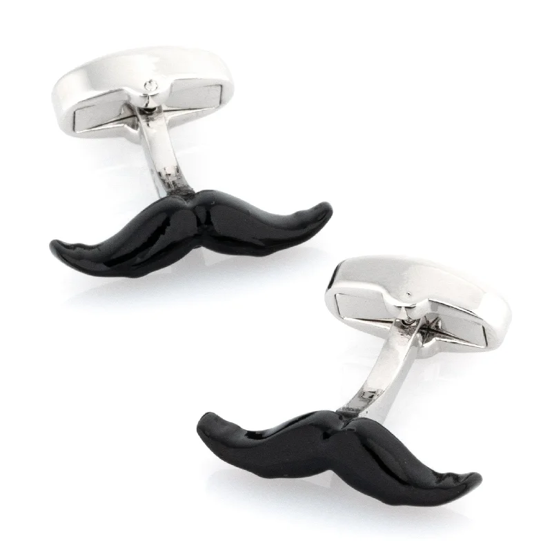 Black Moustache Cufflinks