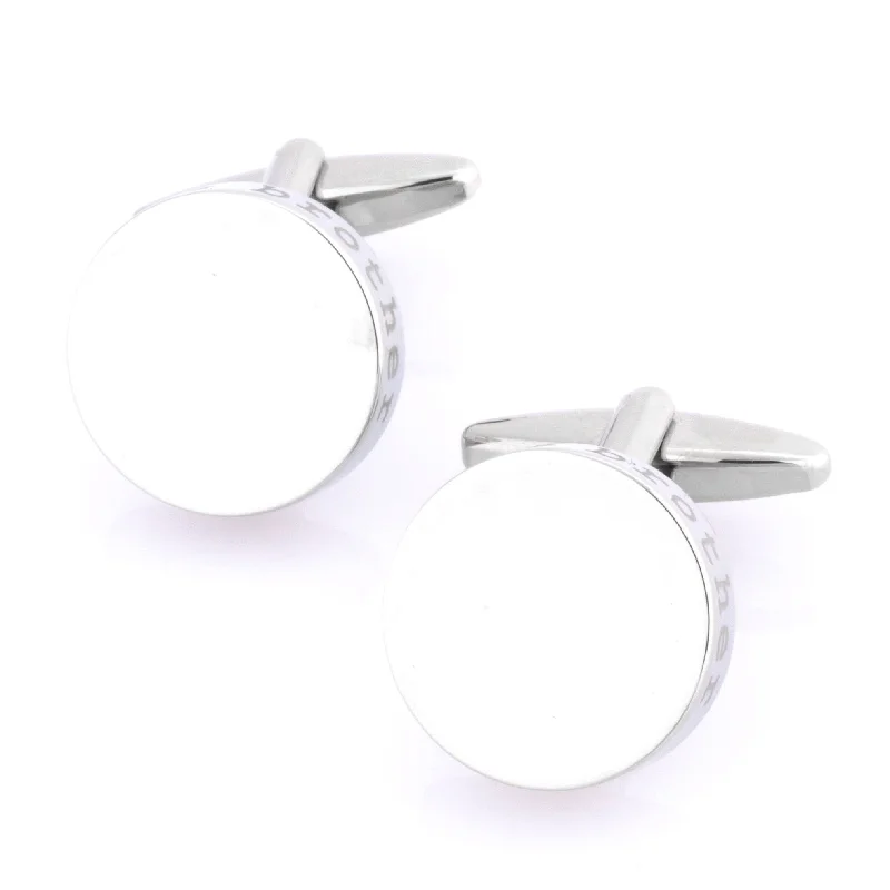 Brides Brother Laser Etched Engravable  Wedding Cufflinks