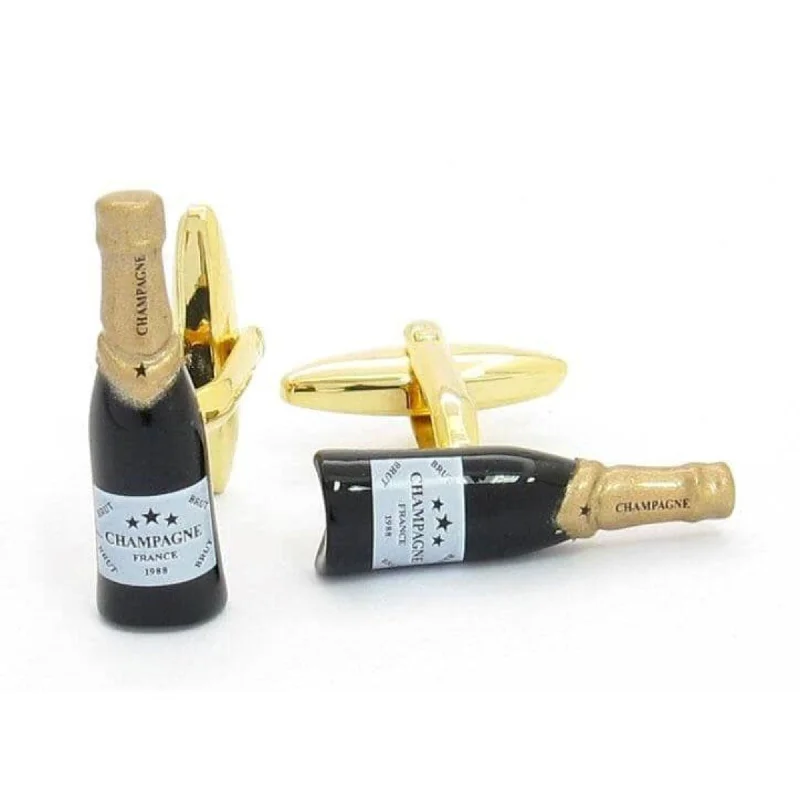 "Cheers" Champagne Gold Cufflinks