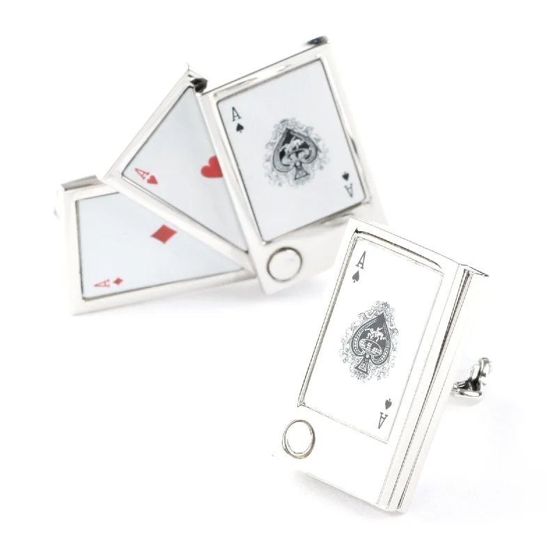 "Flip Out" Playing Cards Cufflinks