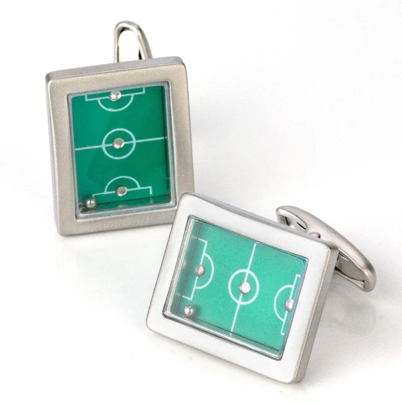 Green Soccer Field Cufflinks