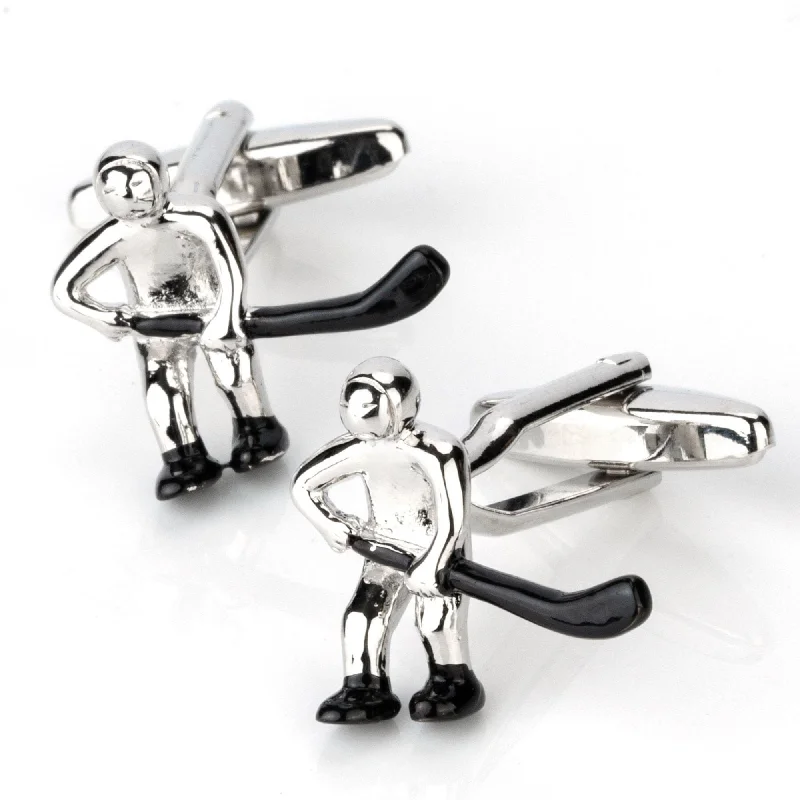 Ice Hockey Player Cufflinks