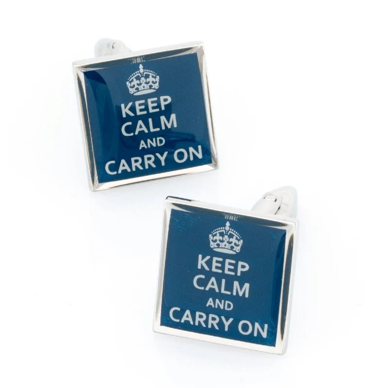 Keep Calm and Carry On Cufflinks