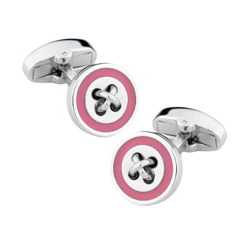 Pink Button Cufflinks