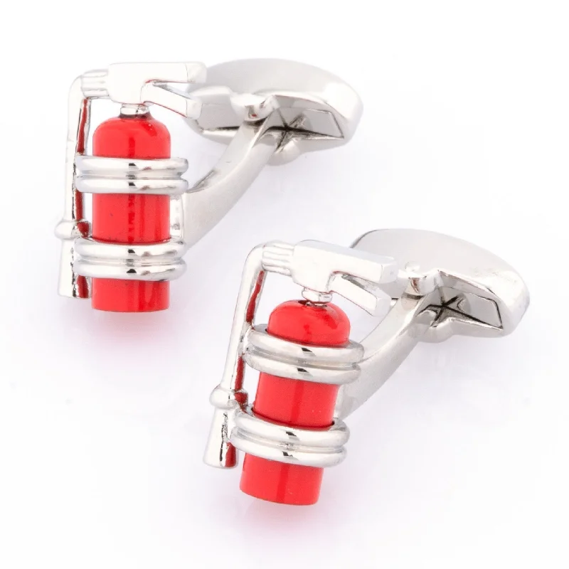 Red Fire Extinguisher Cufflinks