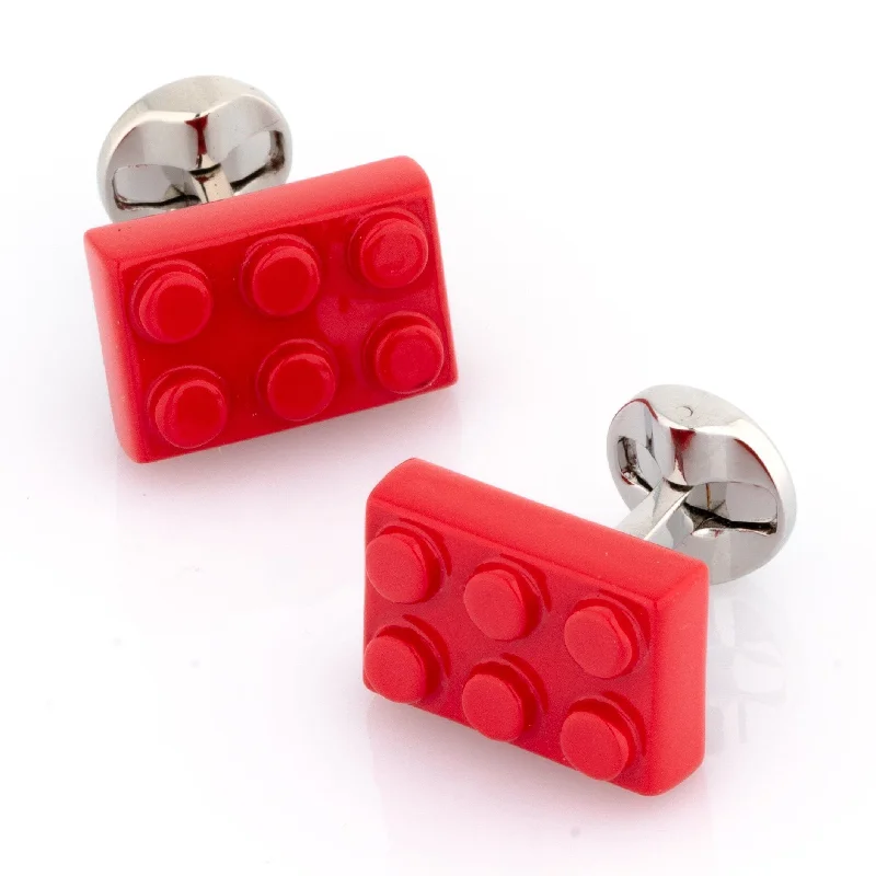 Red Building Block Cufflinks