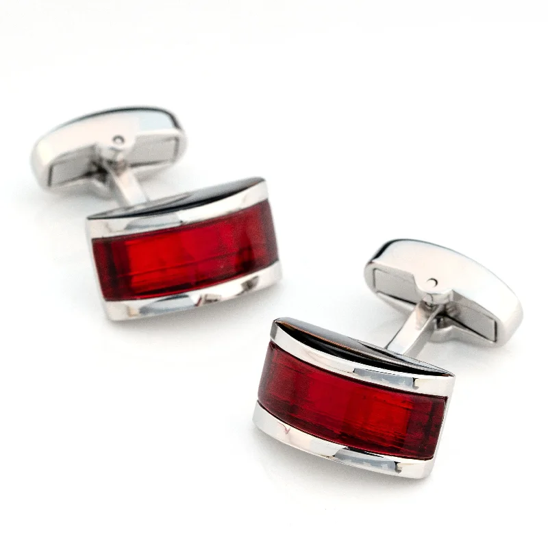 Ruby Red Cateye Cufflinks