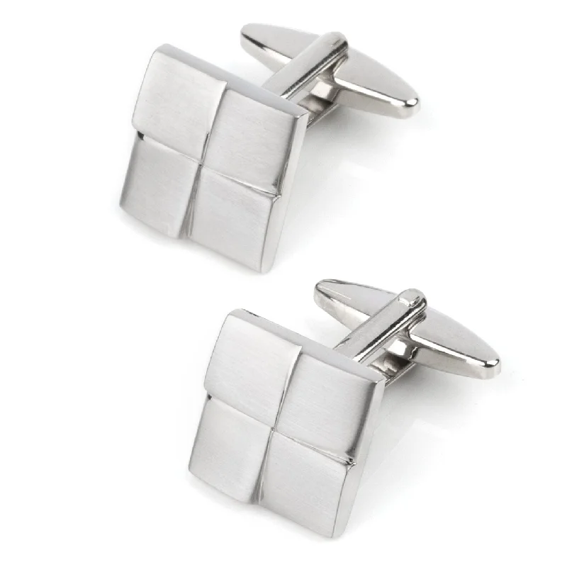 Silver Four-Square Cufflinks